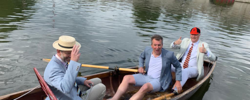 Three Men in a Boat fundraising for Shipston Home Nursing