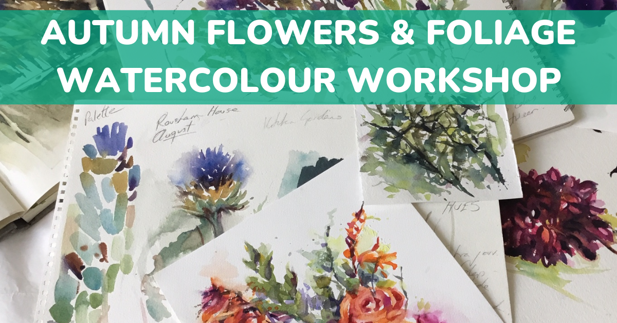 aUTUMN fLOWERS & wATERCOLOUR